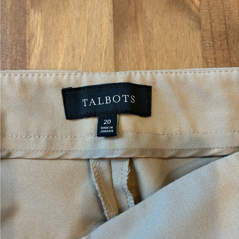 Talbots Classic Khaki Hollywood Pants - Picture 4 of 11